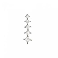 Princess Diamond Journey Pendant in 14K White Gold
