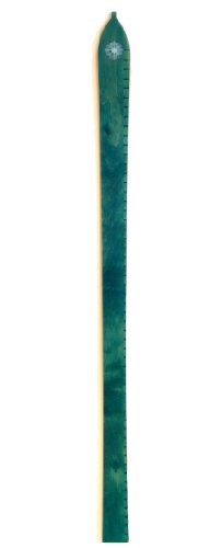 Wooden Ski Growth Chart in Peacock Blue