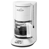 CoffeePro Products - Automatic Coffeemaker, 12-Cup, 8x8-1/2x13, White - Sold as 1 EA - This 12-cup commercial automatic coffeemaker features swing-out removable brew basket, 48 cord (three-prong and grounded), and permanent removable brew basket. Design also features a cone-style filter for best bre