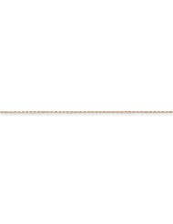 14K Rose 20in Gold 1.0mm D/C Rope Necklace Chain. Metal Wt- 2.73g