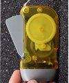 Led light Transparent Yellow 3-LED Hand Press Flashlight