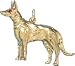 German Shepherd, 14K Gold Charm