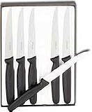 R H. Forschner by Victorinox 6-Piece 4-1/2-Inch Wavy Edge Steak Knife Set, Black Polypropylene Handles