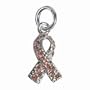 Crystal Pink Ribbon Charm