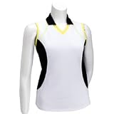 bette & court Sleeveless Multi-Texture Performance Polo