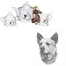 Australian Cattle Dog Tea Set, Porcelain by Rosalinde