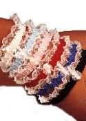 Satin Ribbon and Lace Garter from Shirley of Hollywood Great for Lingerie, Brides, Grooms or Halloween Costumes!