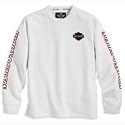 Harley-Davidson&reg; Men's Long-Sleeve Crew Neck T-Shirt. Embroidered logo. 98221-06VM; 98222-07VM