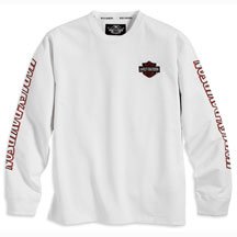 Harley-Davidson&reg; Men's Long-Sleeve Crew Neck T-Shirt. Embroidered logo. 98221-06VM; 98222-07VM