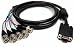 HDB15 Male to 5 BNC VGA Cable 6 ft Black.