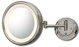 30 Watt Hardwired Pivot Arm Lighted Wall Mirror- Bronze