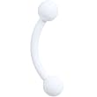 16 Gauge 5/16" White Curved Barbell