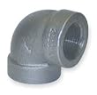 Industrial Grade 1LBG6 Elbow, 90 Deg, Galv Malleable Iron, 3/8 In