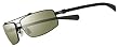Nike Supercharged 300 P Flexon Aviator Sunglasses, EV0452-013, Black Frame/ Grey Green Polarized Lenses