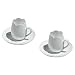 Tulip Mocha Cups with Saucers by Alessi