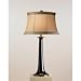 Currey and Company 6474 Black/Brass Opportunity Table Lamp, Black with Beige Silk Sha...