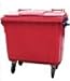 Outdoor Living : Wheelie Bin - Red - 1100L - Flat Lid - Free Delivery