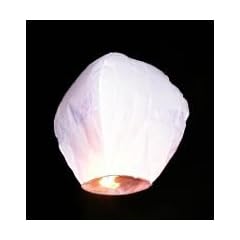 10 Stk HIMMELSLATERNE SKYBALLON SKYLATERNEN Wei� Mit SCHWER ENTFLAMMBAREM PAPIER