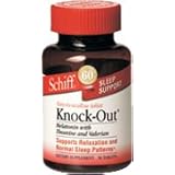 Schiff Knock-Out Melatonin with Theanine and Valerian, KAVA Free, Tablets , 50 tablets