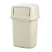 Rubbermaid Commercial 45 Gallon Ranger Fire-Safe Waste Container, Structural Foam, Square, Beige