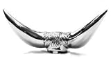 Chrome Bullhorn Hood Ornament Bull Horn Truck Accessory Chrome Bullhorn Hood Ornament Bull Horn Truck Accessory