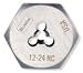 High Carbon Steel Hexagon 1 Across Flat Die 1/2-20 NF