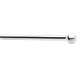 Solid 14KT White Gold 1.5mm Ball Straight Fishtail 3/4 - 18 Gauge
