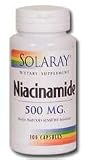 Solaray - Niacinamide, 100 Capsules, 500 mg