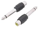Lot Of 10 RCA Female To 1/4 Male Mono Adapter Adapters