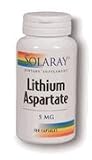 Solaray - Lithium Aspartate, 5mg, 100 capsules