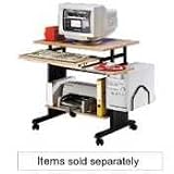 Adjustable Height Workstation- Cherry/ Black