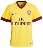 ARSENAL Men's 2010/2011 Away Football Shirt, Yellow / Red Currant, S