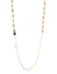 Lena Skadegard "Galatea" Baroque Pearls, Moonstone and Diamond Pave Ball Necklace