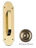BRASS Accents A07-P0241-609 Palladian Pull Handle-Plate 3 in. x 12 in. Antique Brass