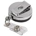 ID Card Reel, Belt Clip, 25, 12/BX, Black/Chrome