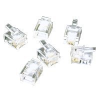 RJ11 6x4 Modular Plug for Flat Stranded Cable 10pk