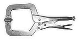 Westward 2FDC5 Locking C-Clamp W/Swivel Pad, 4 In