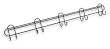 Battalion 1HEZ7 Coat and Hat Hook, 10 Hook Ends, Black