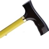 Folding Cane - African Sunset. This Walking Cane has push button height adjustment and a weight capacity of 250 lbs. Comfortable Fritz Handle for arthritis sufferers