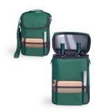 Duet 2-Bottle wine & cheese tote w/accessories Hunter Green-121