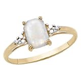 Opal Ring with Diamond Accents in 10kt. Gold