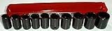 Tools & Hardware : 11 Pcs 1/2" Dr. Shallow Impact Socket Set - SAE
