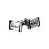 Black Enamel and Cable Stainless Steel Cufflinks by Cuff-Daddy