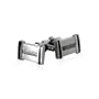 Black Enamel and Cable Stainless Steel Cufflinks with Gift Box