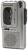 Microcassette Recorder, Color Silver Finish.