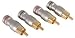 Electronics : P3 RCA Connectors Satin Nickel Finish 2 Red/2 Black