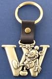 Mickey Mouse Letter W Brass Key Chain