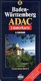 ADAC LänderKarte Baden-Württemberg plano 1 : 300 000.