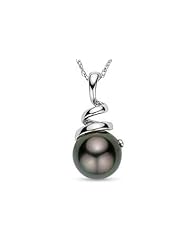 Michiko-Tahitian Cultured Pearl 14K White Gold Pendant w/Chain