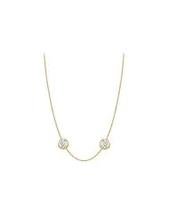 0.50 carat Diamond by the Yard 16 inch long Necklace in 14K Yellow Gold